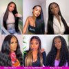 13x4 Straight Lace Frontal Human Hair 16 Inch HD Lace Frontal 100% Brazilian Virgin Human Hair Straight Ear to Ear Transparent Lace Frontal Closure Pre Plucked with Baby Hair