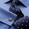 HAWSON Vintage Cufflinks for Men Shirt Retro Flower Pattern - Best Wedding Business Gifts for Men with Box