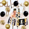 Sursurprise Hip Hop 1st Birthday Party Decorations Notorious One High Chair Banner Cake Topper Crown for Boys Hip Hop First Birthday The Big One Biggie Old School Rap Party Supplies