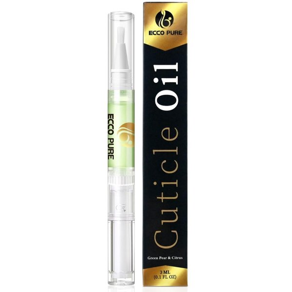 Nail Art Cuticle Protector Pen - Nail Tool for Nail Art and Nail Growth - Manicure & Pedicure Treatment for Brittle, Breaking Nails (Green Pear & Citrus - 1 Pack)