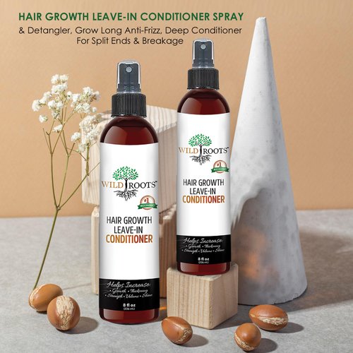 Wildroots Hair Growth Leave-in Conditioner - Boost Strength and Length - 8 fl oz - Transform Your Hair!
