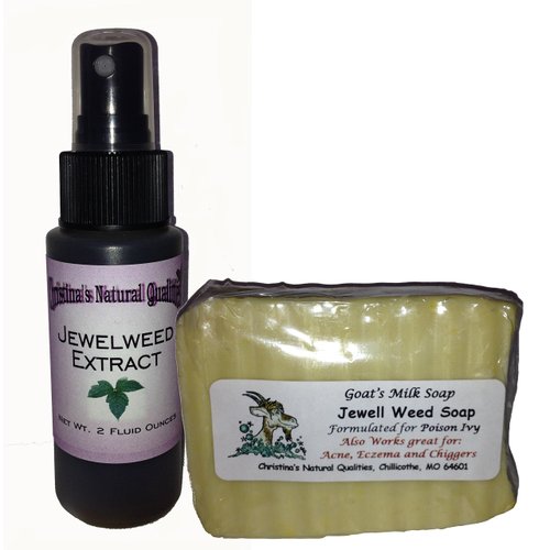 Christina's Natural Qualities Jewelweed Extract AND Soap - Poison Ivy, Poison Oak, Chiggers, Rashes