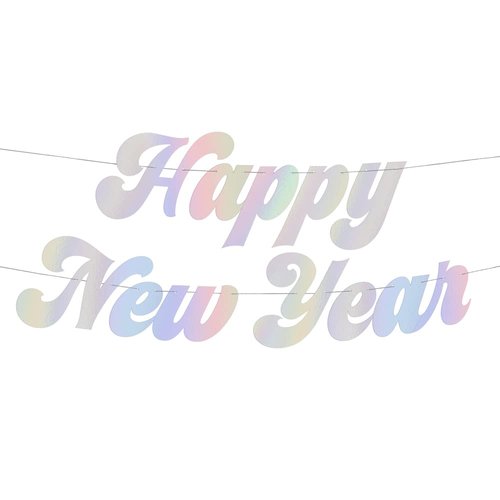 xo, Fetti New Years Eve Party Banner - Iridescent | NYE Party Favors, Happy New Year Decorations, NYE 2023 Decor