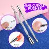 Manicure Nail File Kit-3Pcs Double Sided Nail File, Rectangular Nail Buffer, 4 Step Buffing Block, 3Pcs Cuticle Clipper & Pusher, and Nail Brush, Complete Nail Kit with Buffer for Salon Nail Art