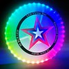 LED Flying Disc with Millions of Colors, Smart Light Up Modes, Rechargeable, Waterproof Glow in The Dark Outdoor Games Cool Toys for Adult and Family Boys Teens Kids Beach Camping Lawn Yard Games