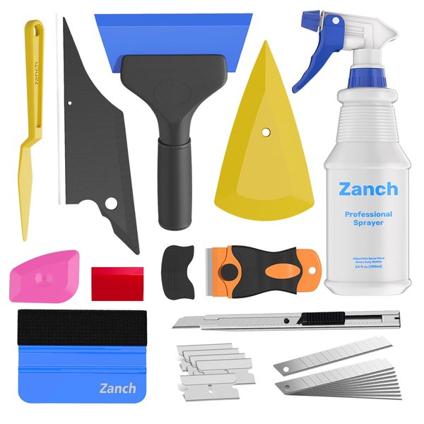 Zanch Window Tint Kit Window Tint Tools Car Window Tint Application Kit with Spray Bottle Window Tint Squeegee Window Tinting Kit Glass Protective Film Installing Tool Car Window Film Squeegee