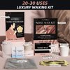 KOTAMU Nose Wax Kit Men, 150g Nose Hair Wax Kit with 95 Wax Accessories, 20-30 Uses, Painless & Easy at Home Nostril Waxing for Women Sensitive Skin Ear Hair Removal, Lasts up to 5 Weeks