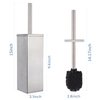 DOWRY Stainless Steel Toilet Bowl Brush and Holder for Bathroom Storage Organization Deep Cleaning Covered Brush Cleaner