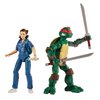 Bandai 2 Pack | Teenage Mutant Ninja Turtles Leonardo Vs Stranger Things Eleven Action Figures | 6'' Stranger Things Eleven and Leonardo Ninja Turtle Action Figures with Articulation
