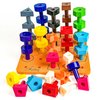 Skoolzy Toddler Peg Board 38 pcs - Pegboard for Toddlers - Stacking Peg Board - Montessori Learning Toys for Toddlers 2+
