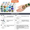 96 PCS Camping National Park Outdoors Temporary Tattoos Stickers Birthday Party Decorations Supplies Adventure Wilderness Nature Tattoo Sticker Gifts for Girls Boys School Rewards Carnival Christmas