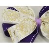Gold Flowers & Purple Hair Bow