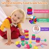 36 PCS Silicone Building Blocks Set for Kids Ages 3+ Years, Soft Colorful Toddler Blocks in 6 Colors and 6 Shapes, Safe Creative Toddler Toys, Stacking Blocks for Family Games Classroom Supplies