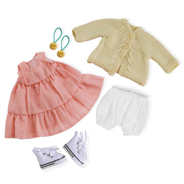 BlissfulPixie Handmade Waldorf Doll Clothes 12 inch Clothing Set with Pretty Box Girl Christmas Birthday Present-Caroline's Clothes Accessories