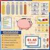 Zazopup Pretend Play Money for Kids for Learning, Math Manipulatives for Toddlers, Math Games for Teaching, Counting, Bills and Coins, Educational Toys for Kindergartner Classroom,Homeschool Supplies