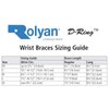 Rolyan 79296 D-Ring Wrist Brace with MCP Support, Left, Medium
