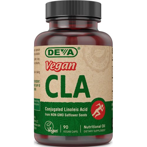 DEVA Vegan Vitamins Conjugated Linoleic Acid (CLA), from Non-GMO Safflower Oil, 90 Capsules, 1-Pack