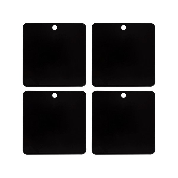 Buyers Products 8895404 Self-Adhesive Magnetic Mount Pad for Aluminum Cabs, 4 Count, for Magnetic Light Mounts, Durable Black Powdercoat, Ideal for Light Bars, Strobe Beacons and Spot Lights
