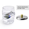Crystal Disinfection Glass Cup Acrylic Liquid Powder Dappen Dish with Stainless Steel Metal Lid Glassware Tool For Nail Art,HJ-NAPB028