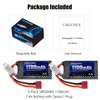 URGENEX Lipo Battery 7.4V 1100mAh RC Battery with Deans T Plug 35C High Discharge Rate 2S Lipo Battery Compatible with HBX, BEZGAR and Most 1/10, 1/12, 1/16, 1/18 Scale RC Car Truck Truggy