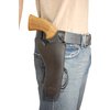 Barsony Black Leather 49-er Style Gun Holster for Ruger Super Blackhawk Left