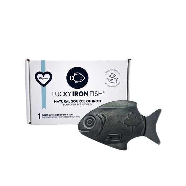 Lucky Iron Fish Ⓡ A Natural Source of Iron - The Original Cooking Tool to Add Iron to Liquid-Based Meals, Reduce Iron Deficiency Risks - an Iron Supplement Alternative, Ideal for Menstruators & Vegans