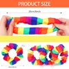 3 Pieces Pride Rainbow Hair Scrunchies for Women Girls Rainbow Striped Hair Ties Gay Pride Day Girls Scrunchies Elastic Hair Bands Soft Ponytail Holder for LGBT Pride Decorations Accessories