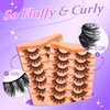 Dirbeauty Classic Cat Eye Lashes Wispy 16-18mm 8D Volume False Eyelashes 7 Pairs Pack Vegan Lashes (V01)