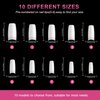 AORAEM White Nail Tips,500Pcs French Tip Press on Fake Nails Half Square False Nails for Acrylic Nails