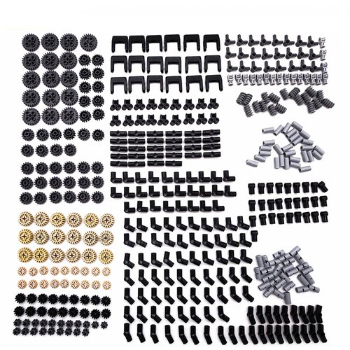 LOONGON Technic Series Parts - 450 Pieces Gear Chain Link Connectors Bricks Sets Technic Parts Pack for Robot