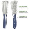 BESTOOL Detangling Brush for Curly Hair, Detangler Brush for Natural Black Hair Curly Hair Afro 3/4abc Texture, Faster n Easier Detangle Wet or Dry Hair with No Pain (Blue)