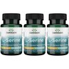 Swanson Ajipure L-Serine - Amino Acid Supplement Supporting Brain Health & Nervous System Function - Natural Formula Promoting Cognitive Function - (60 Veggie Capsules, 500mg Each) 3 Pack