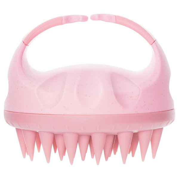 Scalp Massager for Hair Growth & Dandruff Removal,Soft Silicone Hair Shampoo Brush,Scalp Scrubber with Soft Silicone Bristles,Wet Dry Men Women Kids Pets Hair Brush for Scalp Care,Pink