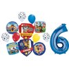Anagram Paw Pups on Patrol Chase and Marshall 6th Birthday Party Supplies Police and Fire Rescue Badge Balloon Bouquet Decorations