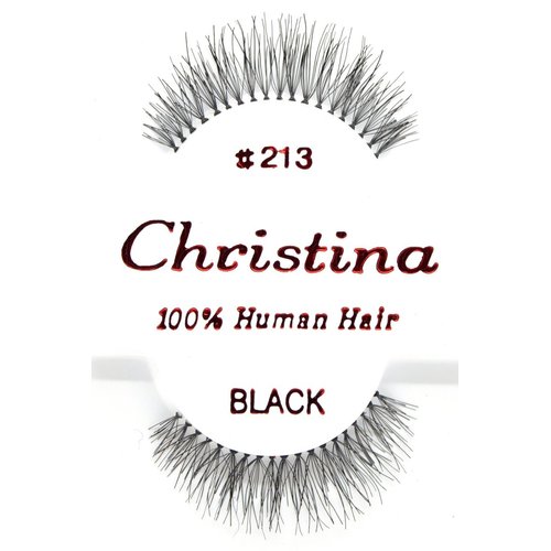 12X Eyelashes - #213 Christina 100% Human Hair Fake Eyelashes