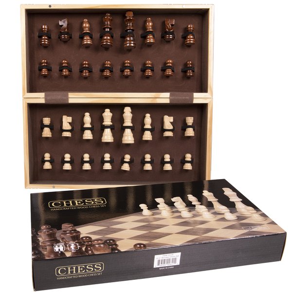 Premium Wooden Chess Set, 15.5'' Chess Board Game with Wooden Storage Box & Magnetic Chess Closure, Folding Luxury Chess Set, Travel Chess Sets for Adults & Kids, Chess Sets for Adults, Chess Set Kids