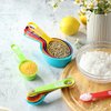 12PCS Measuring Cups, Little Cook Colorful Measuring Cups and Spoons Set, Stackable Measuring Spoons, Nesting Plastic Measuring Cup, kitchen Measuring Set for Baking & Cooking (6+6, Multi Colors)