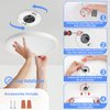 SunRider LED Flush Mount Ceiling Light Fixture, 5000K Daylight White, 2400LM, 12 Inch 24W White Round Flat Ceiling Lights, 240W Equiv. Non-Dimmable