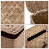 Sumnacon Tissue Box Cover Rectangle Tissue Box Seagrass Tissue Box Holder Woven Tissue Holder Decorative Tissue Cover for Bathroom Tissue Box Cover Rectangular for Home Office Table Coffee