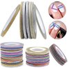 XICHEN 42 Pieces Nail Art Striping Tape Line Decoration， Matte texture