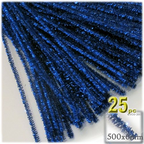 The Crafts Outlet Chenille Sparkly Stems, Pipe Cleaner, 20-in (50-cm), 25-pc, Pink