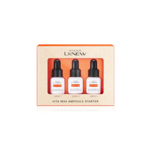 Isa Knox LXNEW Vitamin Max Ampoule (Weekly Kit, 0.17fl oz x 3) - Extra Strength Serum for Skin Radiance & Elasticity. Korean Skincare by LG Beauty. Vitamin C, Multivitamins, Ferulic Acid.