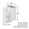 Erctoo Botanical Plant Canvas Wall Art, Framed Boho Wall Decor for Bathroom, Minimalist Aesthetic Bedroom Wall Art, Sage Green Eucalyptus Leaf Prints for Office, Set of 4PCS, 8”X10”