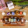 AOOVOO 17Pcs Crystals and Healing Stones, 14Pcs Real Raw Chakra Stones Set, Selenite Charging Plate, Amethyst Necklace, Rose Quartz, Gift Box, Guide for Beginners, Collection, Meditation, Yoga, Lady