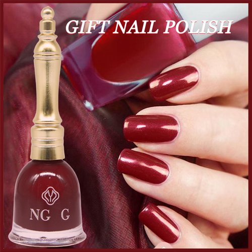 ASMAYSA Wine Red Nail Polish, Air Dry Burgundy Nail Polish Gel, Deep Red Nail Polish for Women, Long Lasting Blood Red Nail Polish, Cherry Nail Polish for Women & Girls