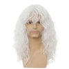 Dai Cloud Mens White Long Curly Wig 70s 80s Rocker Wig with Bangs Synthetic Heat Resistant Halloween Cosplay Costume Wig