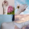 OohFaice Small Temporary Tattoos for Adult Women, Tiny Semi Permanent Fake Tattoo, Long Lasting Waterproof Realistic Temp Tattoo for Teen Girl, 10 Sheets Stickers with Plant Based Ink, Black A