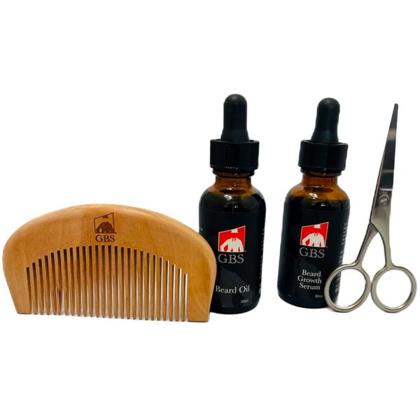G.B.S Natural Wood Beard Comb For Men Facial Hair For Grooming, Citrus Scented Conditioning Anti Dandruff Beard Oil 30ml Citrus Scented Beard Growth Serum For Men With Patchy Facial Growth 30ml