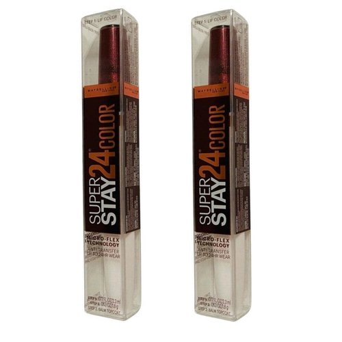 Maybelline Pack of 2 New York SuperStay 24 2-Step Liquid Lipstick, Coffee Edition, Mocha Chocolatte 335