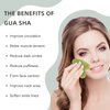 Generic Gua Sha Facial Tools made of Natural Jade Stone, Facial Tools for Face and Body-Green